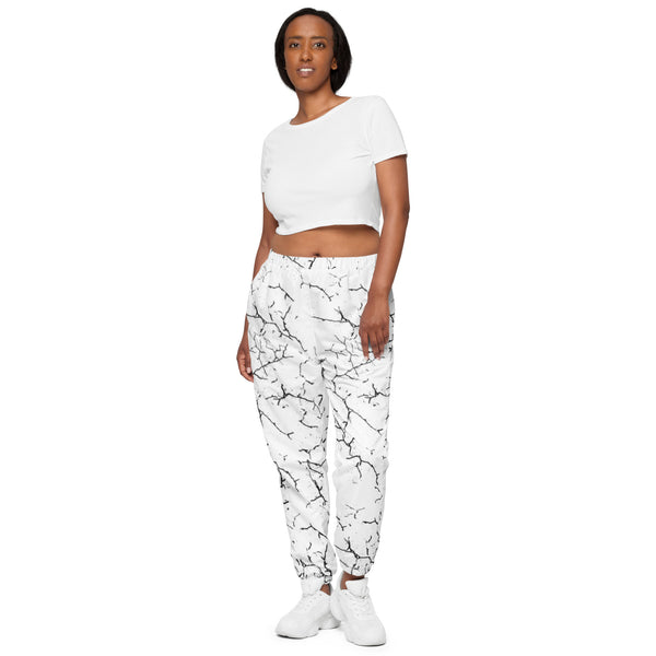 Women's Printed Track Pants (Black Lightning)